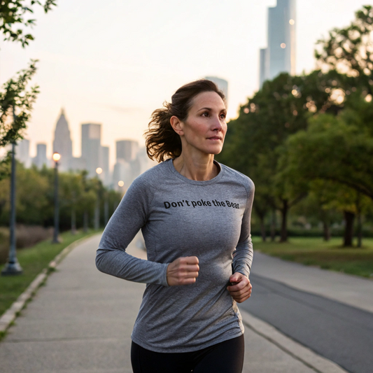 Don't poke the bear - Black text - Womens Long Sleeve Tee