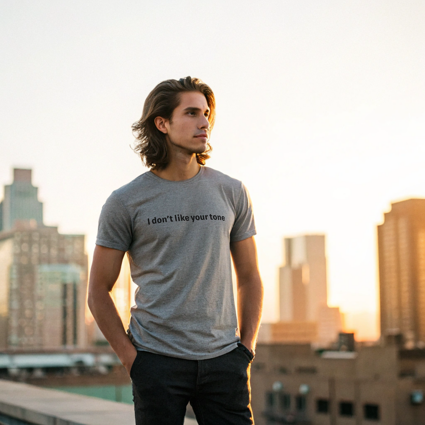 I don't like your tone - Black Text - Mens T-Shirt