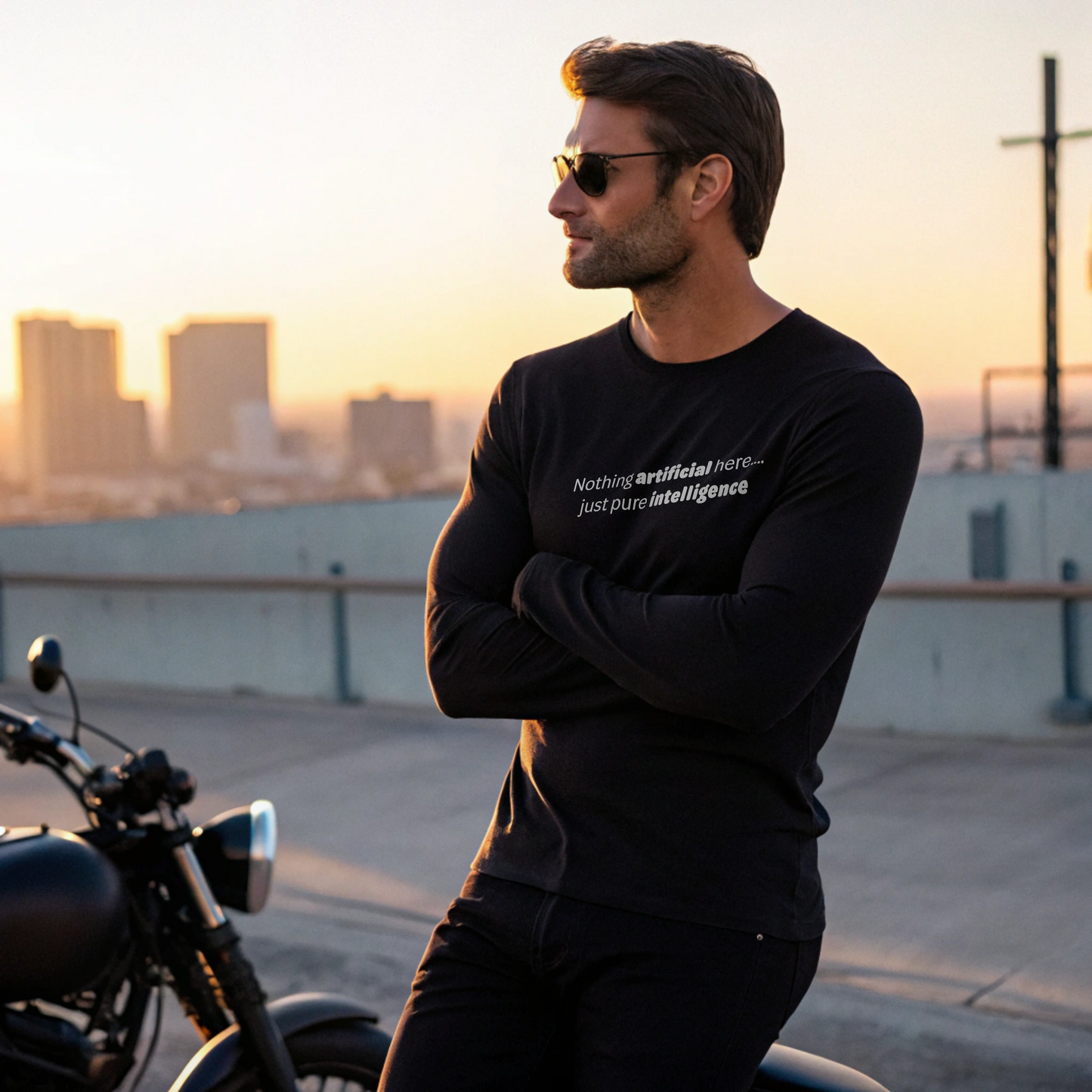 Artificial Intelligence - White text - Mens Long Sleeve Tee