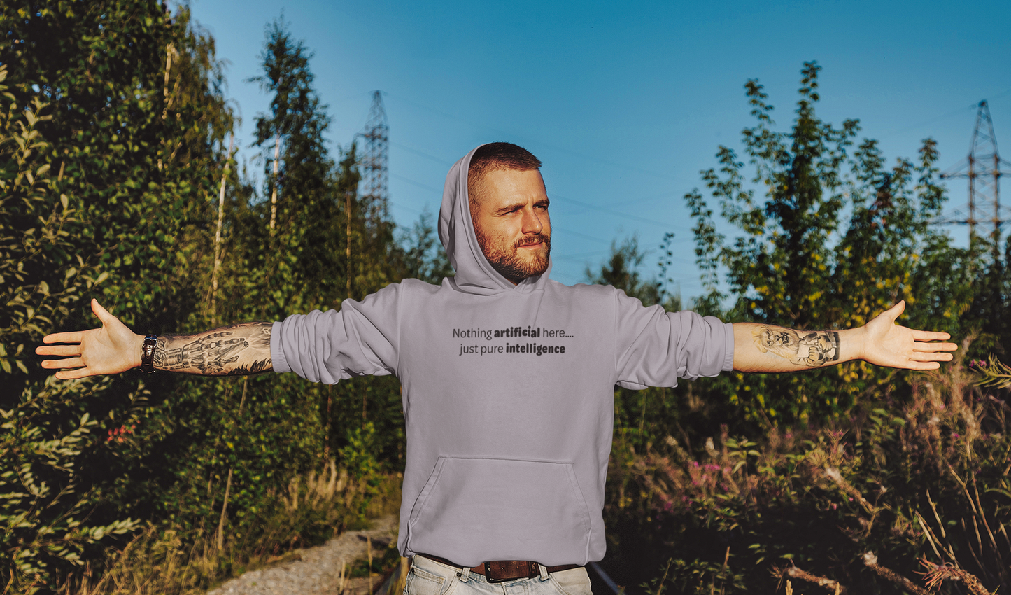 Artificial Intelligence - Black Text - Mens Hoodie