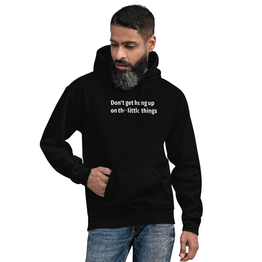 Little things - White Text - Mens Hoodie