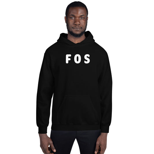 FOS - White Text - Mens Hoodie
