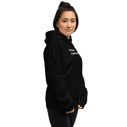 Product of a Perfect Family - White text - Womens hoodie