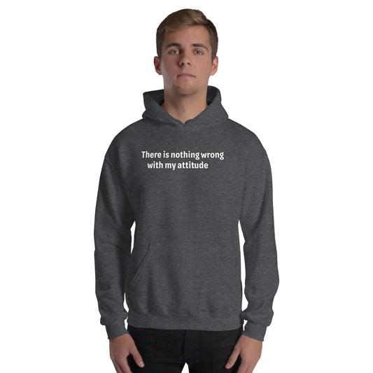 Attitude - White Text - Mens Hoodie