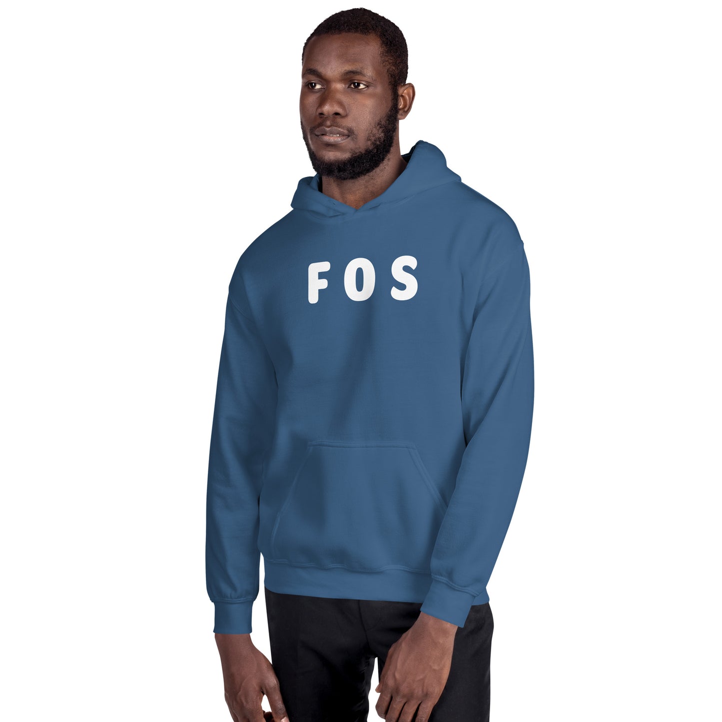 FOS - White Text - Mens Hoodie