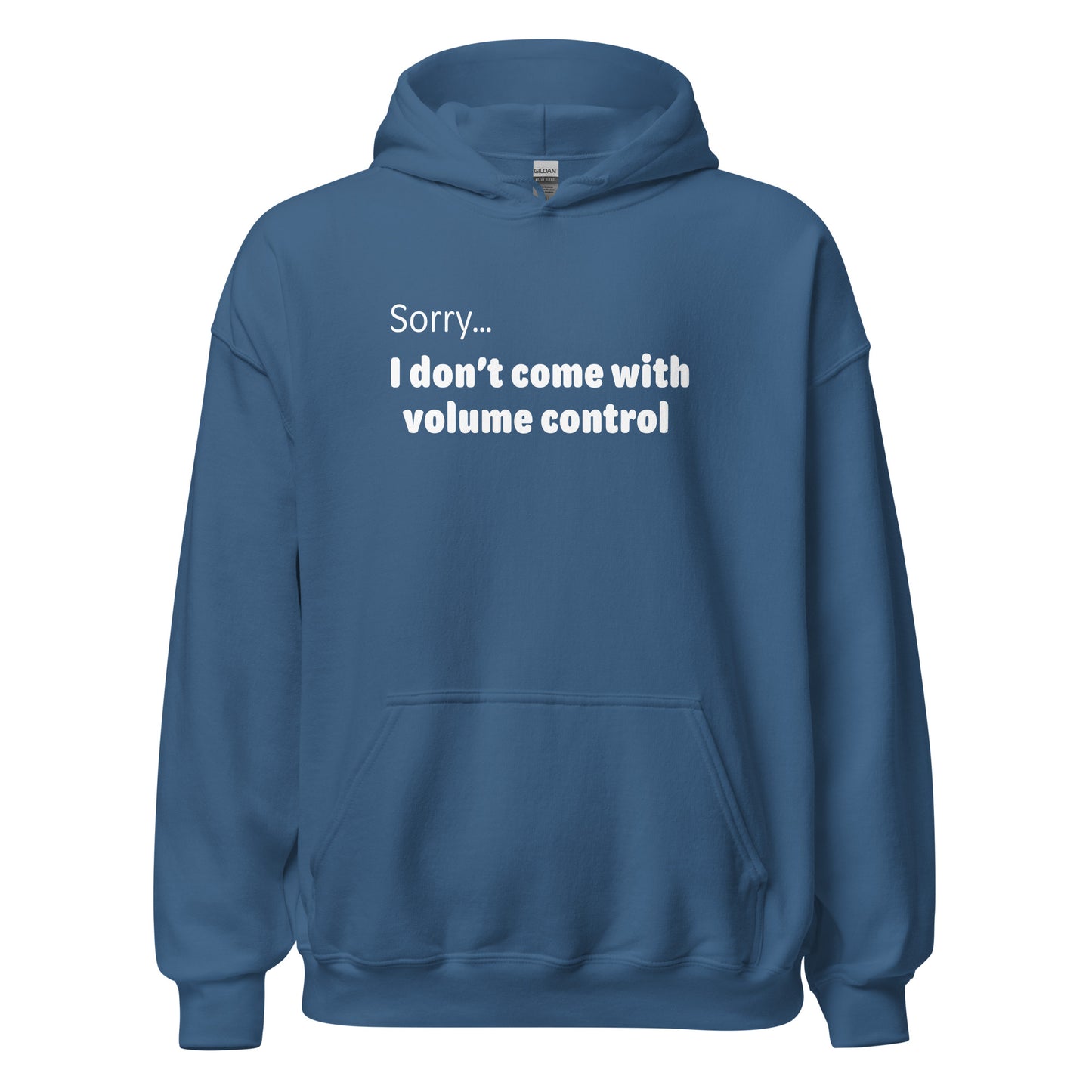 Volume Control - White Text - Mens Hoodie