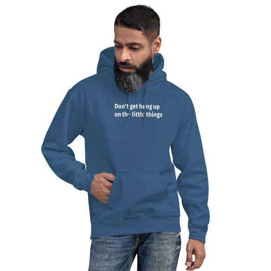 Little things - White Text - Mens Hoodie
