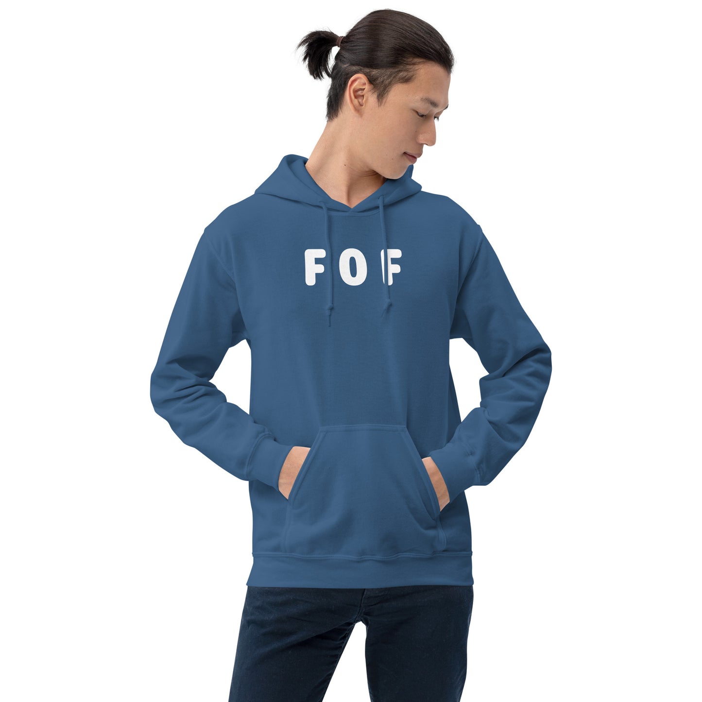 FOF - White Text - Mens Hoodie