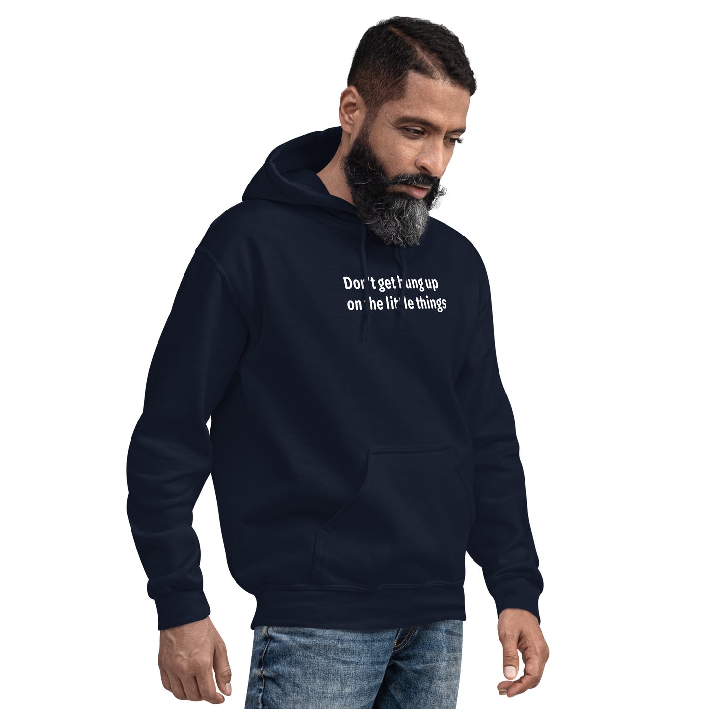 Little things - White Text - Mens Hoodie