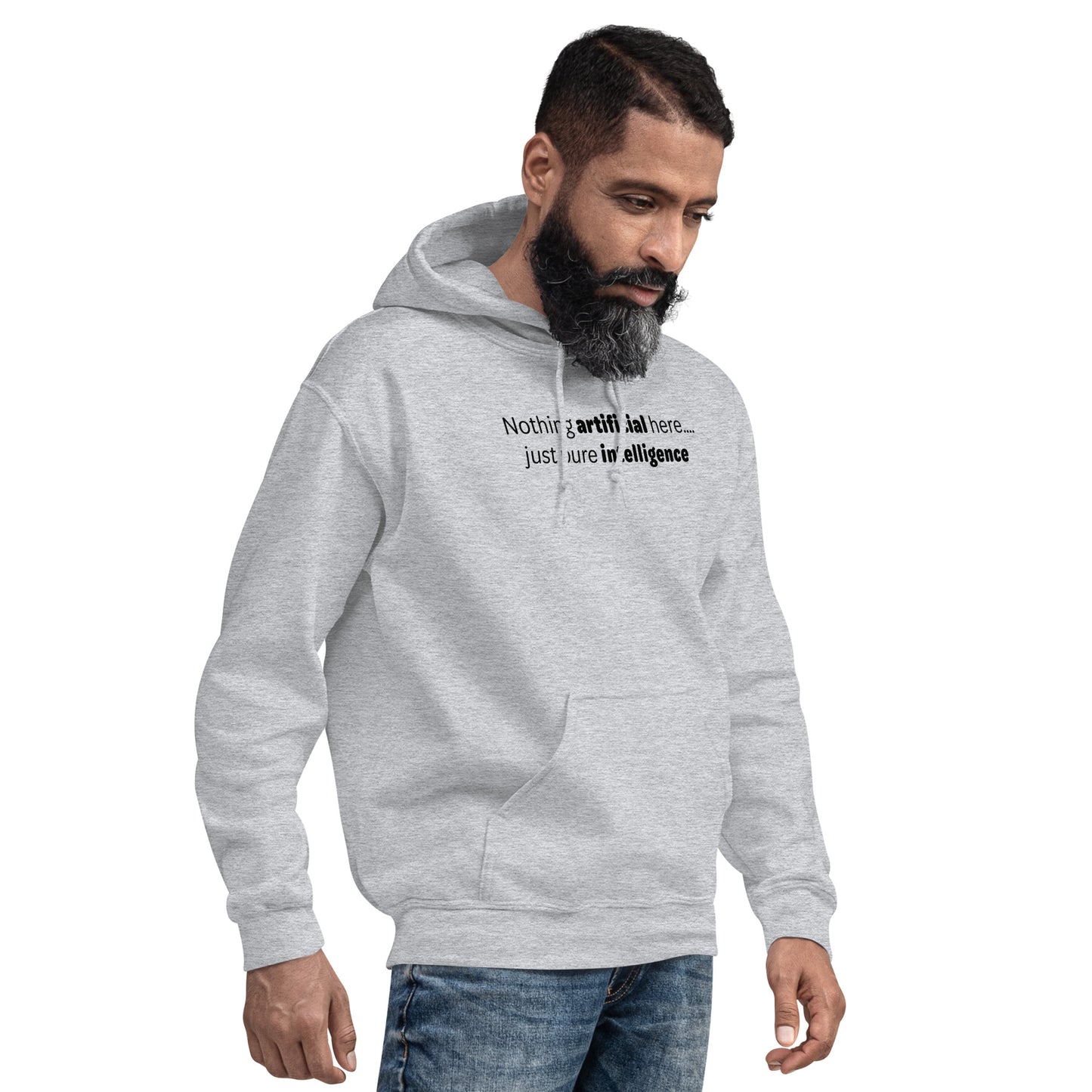 Artificial Intelligence - Black Text - Mens Hoodie