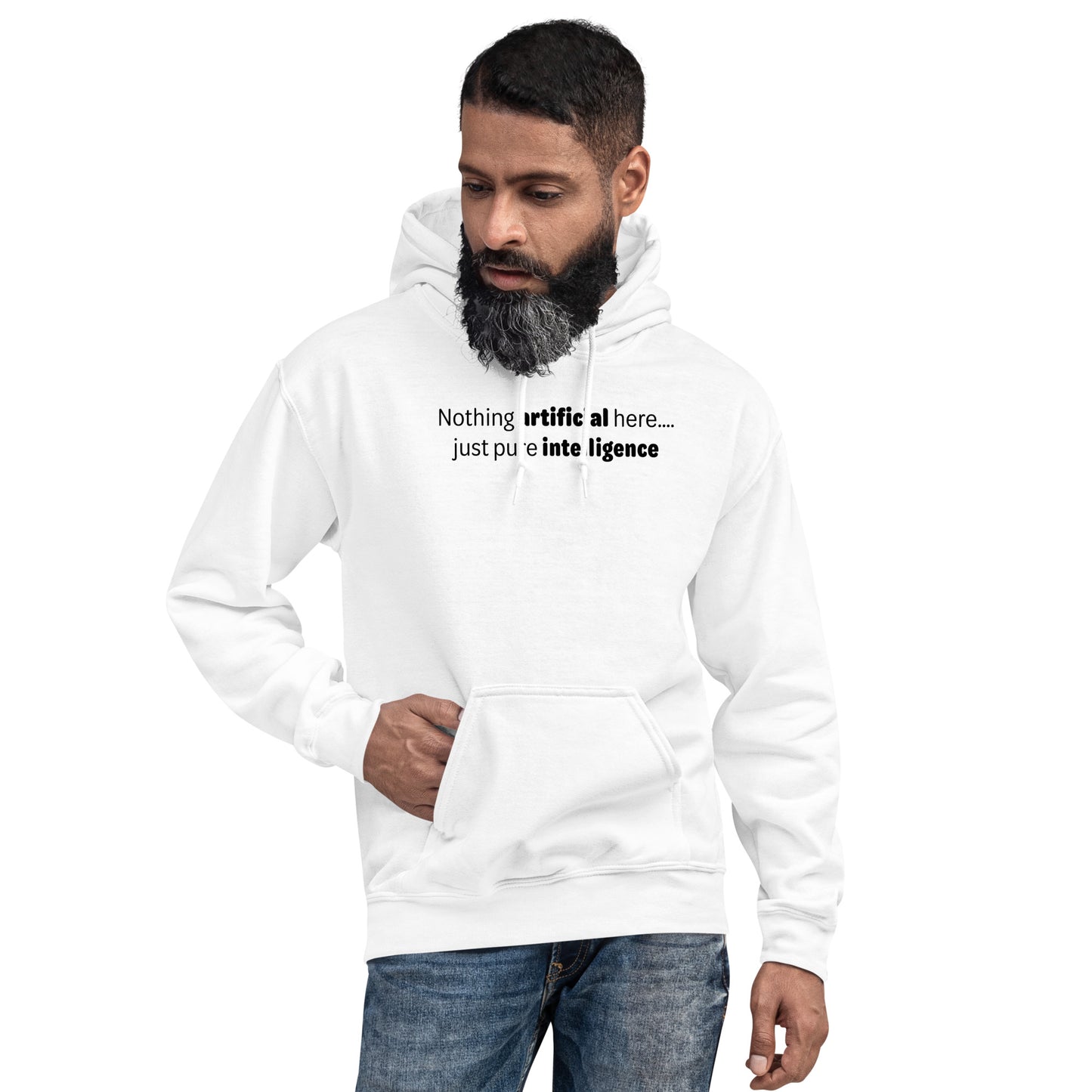 Artificial Intelligence - Black Text - Mens Hoodie