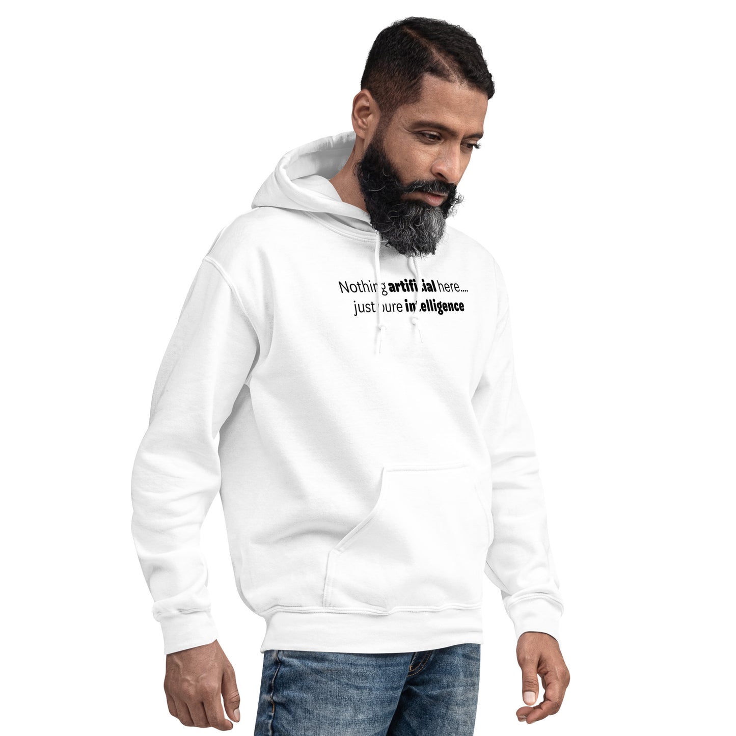 Artificial Intelligence - Black Text - Mens Hoodie