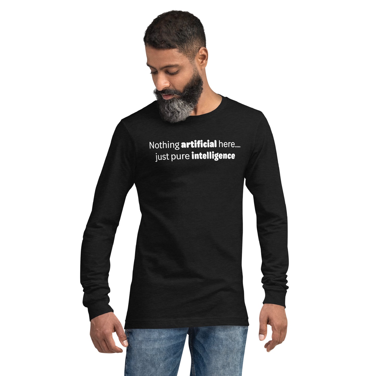 Artificial Intelligence - White text - Mens Long Sleeve Tee