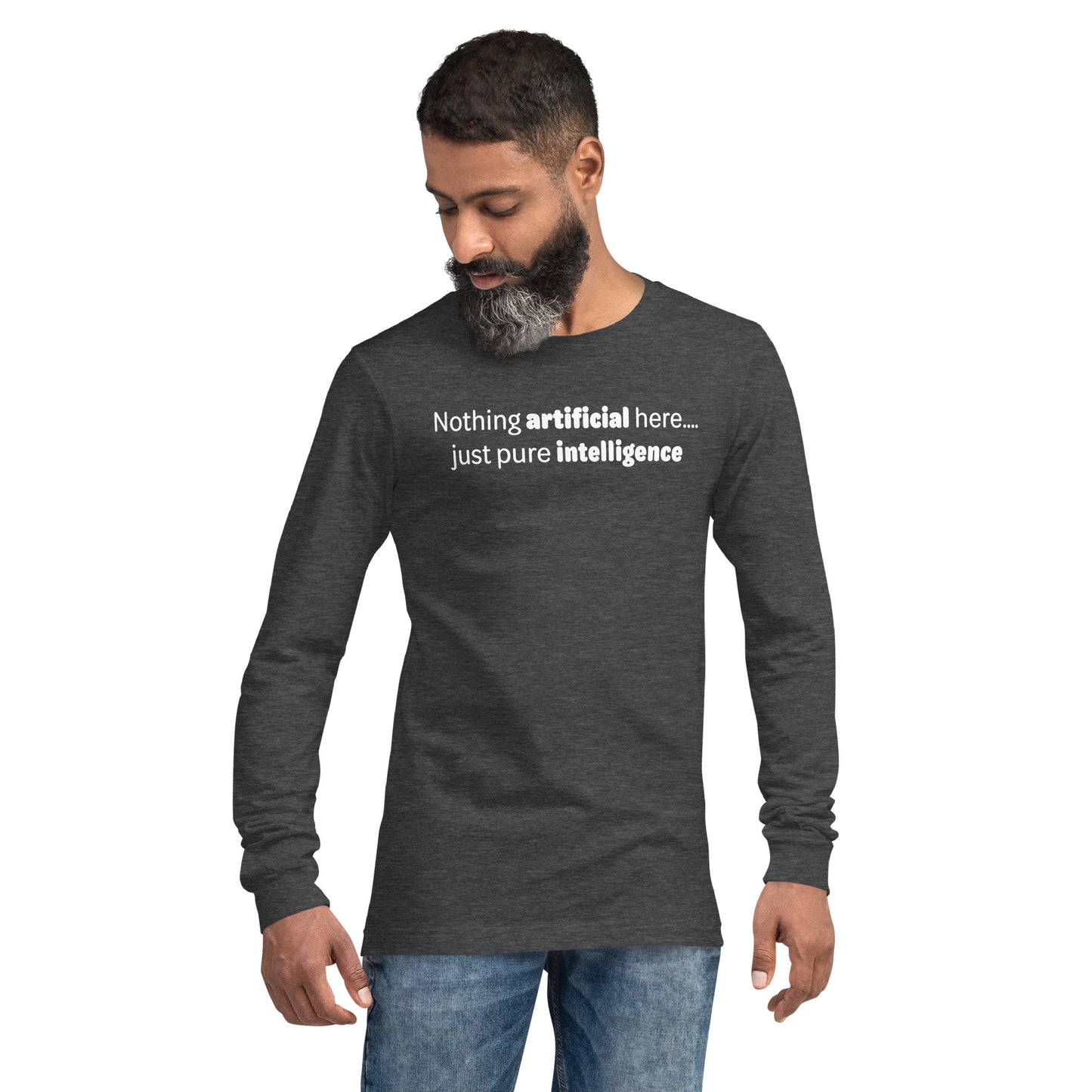 Artificial Intelligence - White text - Mens Long Sleeve Tee