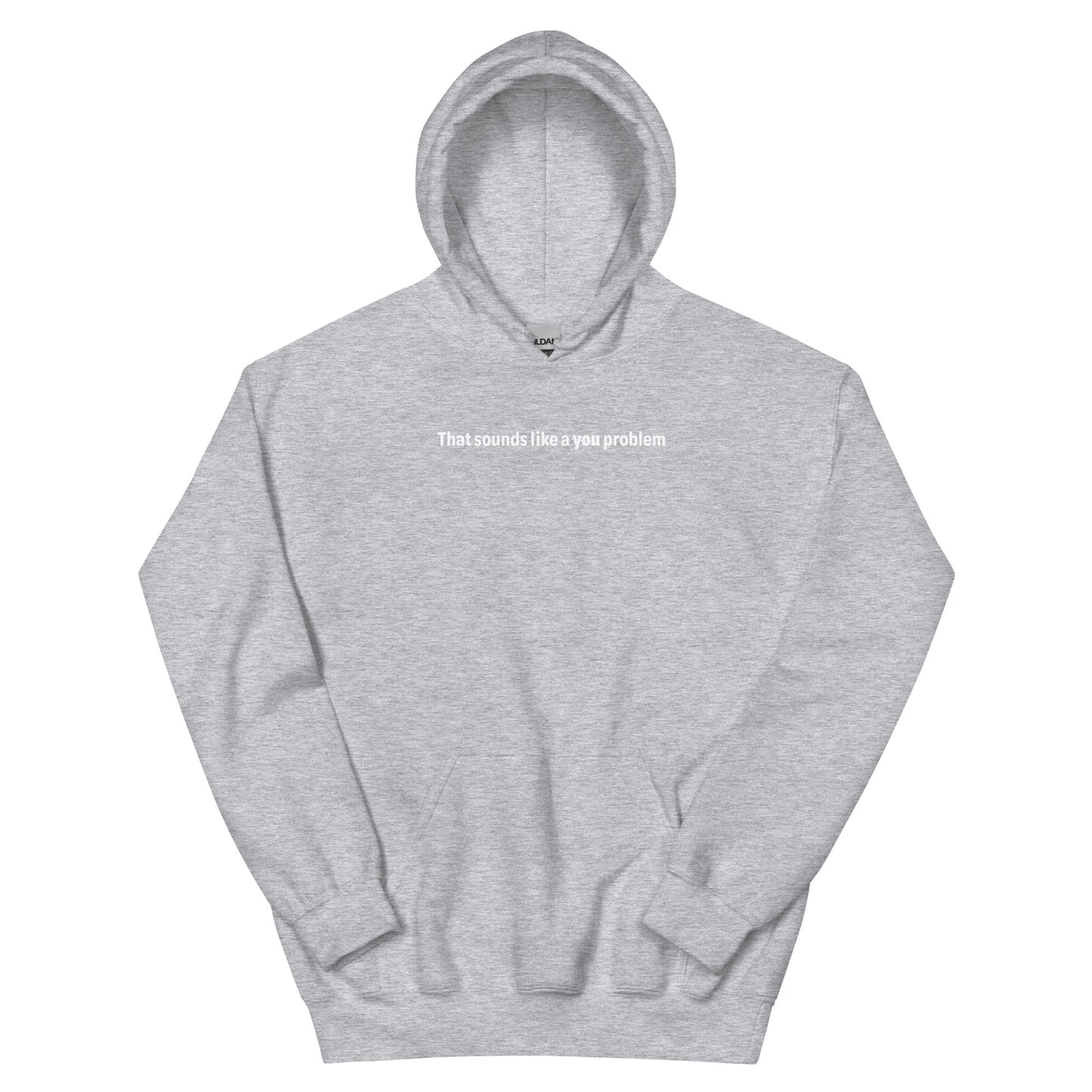 You problem - White Text - Mens Hoodie
